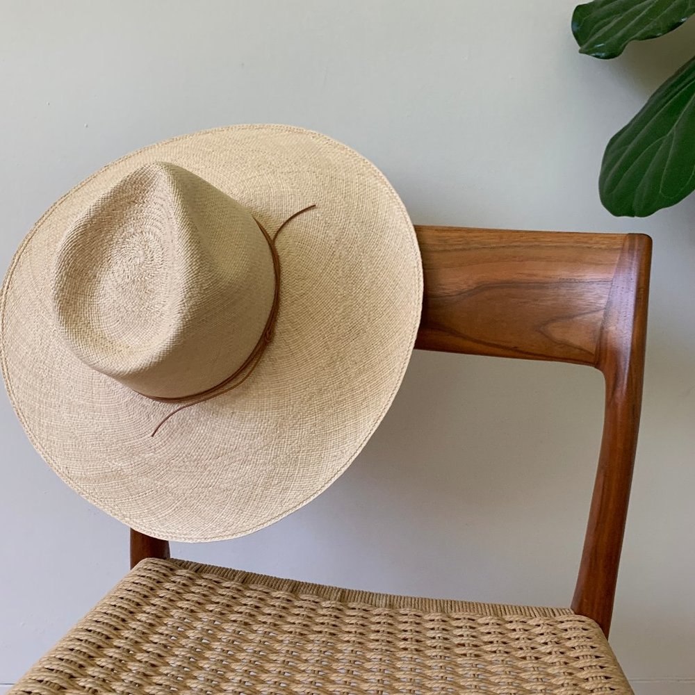 Brookes Boswell Wide Brim Panama Straw Hat